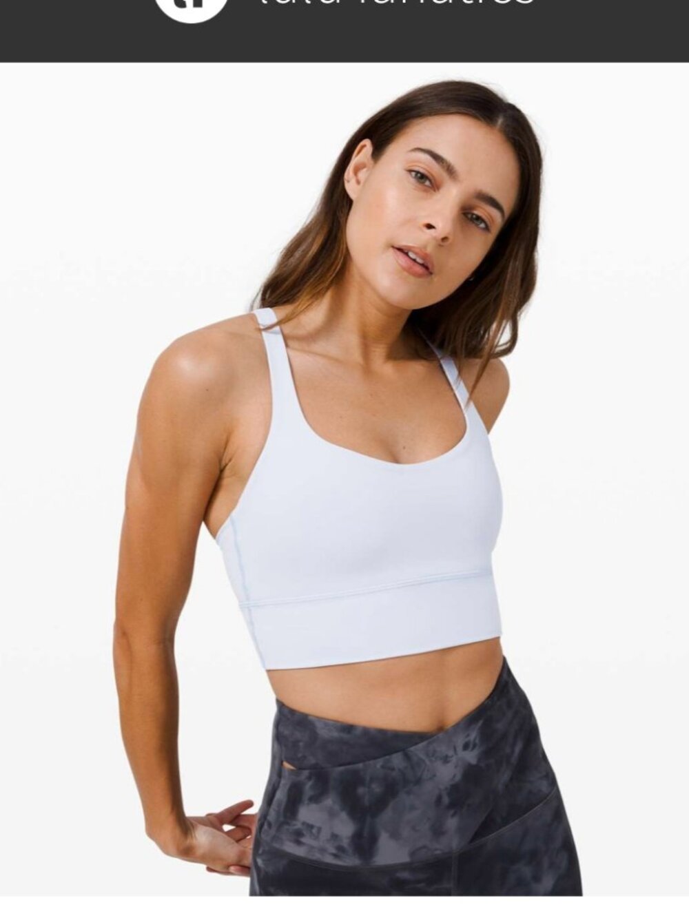 Lululemon Energy Sport Bra Longline SIZE 6 Gray Color